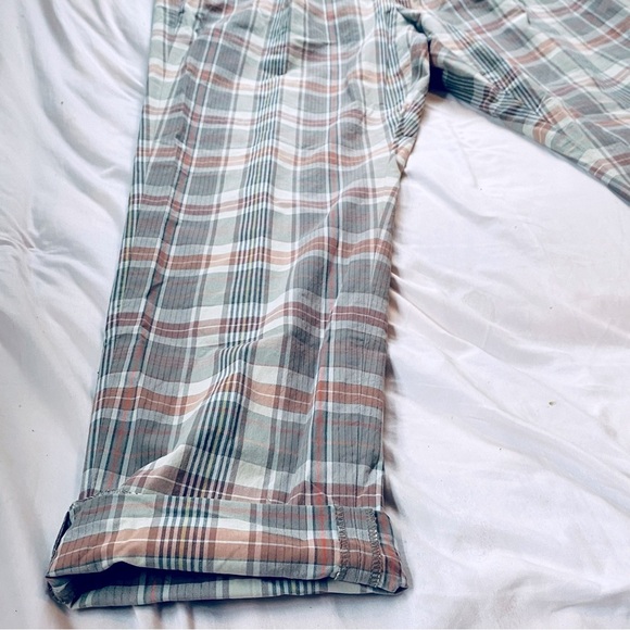 Banana Republic Madras Plaid Suit Pants Adjustable Waistband Grunge Academia - Picture 12 of 14
